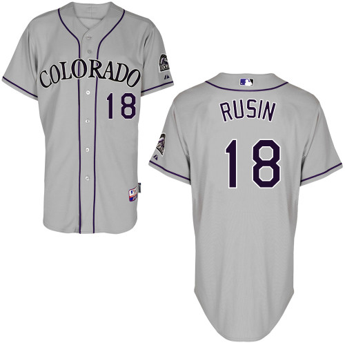 Chris Rusin #18 Youth Baseball Jersey-Colorado Rockies Authentic Road Gray Cool Base MLB Jersey